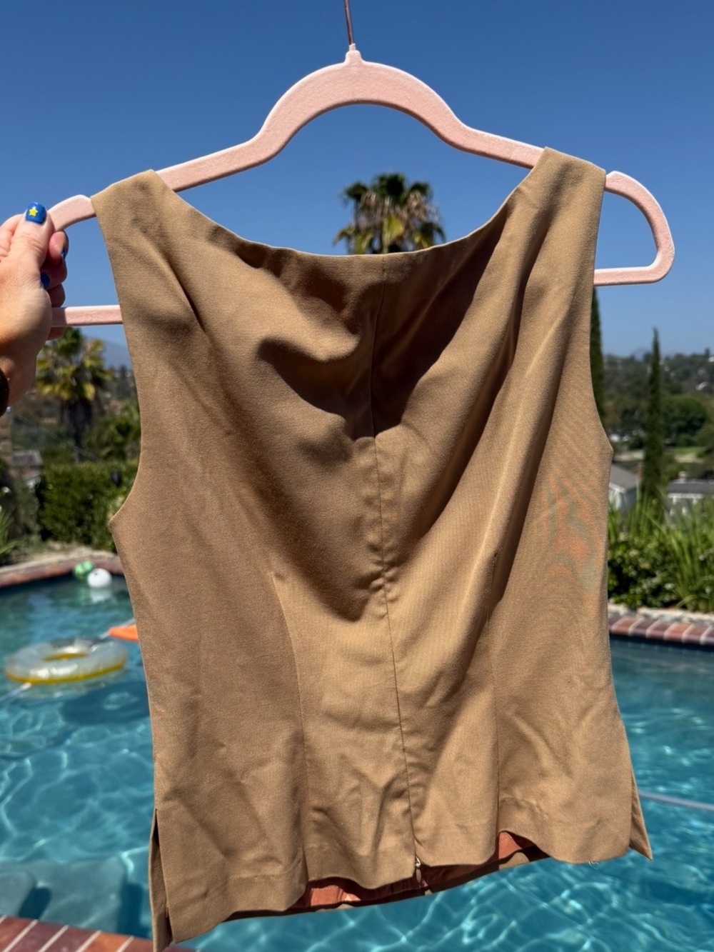 Vintage Trina Turk Strapless Top Blouse Tank Shirt